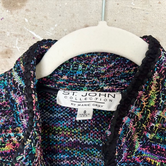 St John Collection Multi Colored Knit Full Zip Jacket - Picture 2 of 6